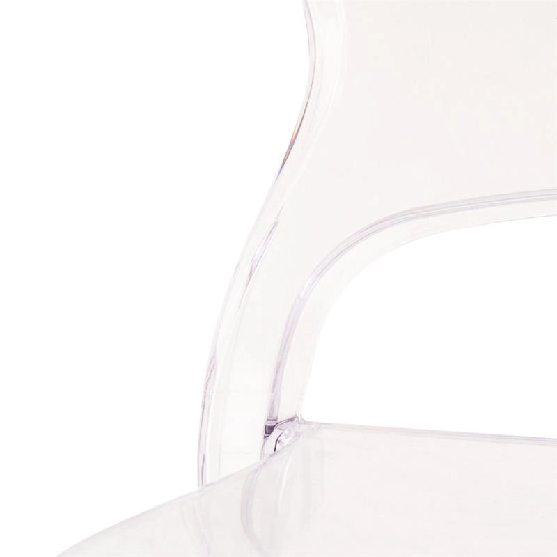 SEDIA HALLES IN POLICARBONATO SILHOUETTE CURVE CLASSICHE PER INTERNI COLORE TRASPARENTE 46,1X55X98H CM