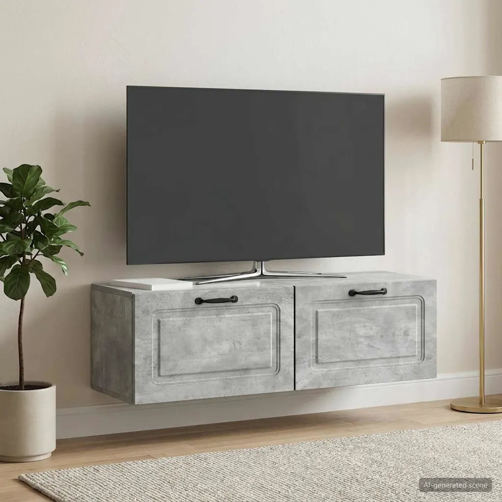 Mobile Porta TV da Muro Grigio Cemento 98 x 31 x 30 cm 899408