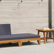 Poggiapiedi Modulare Cuscino Grigio Scuro in Massello d'Acacia 312153