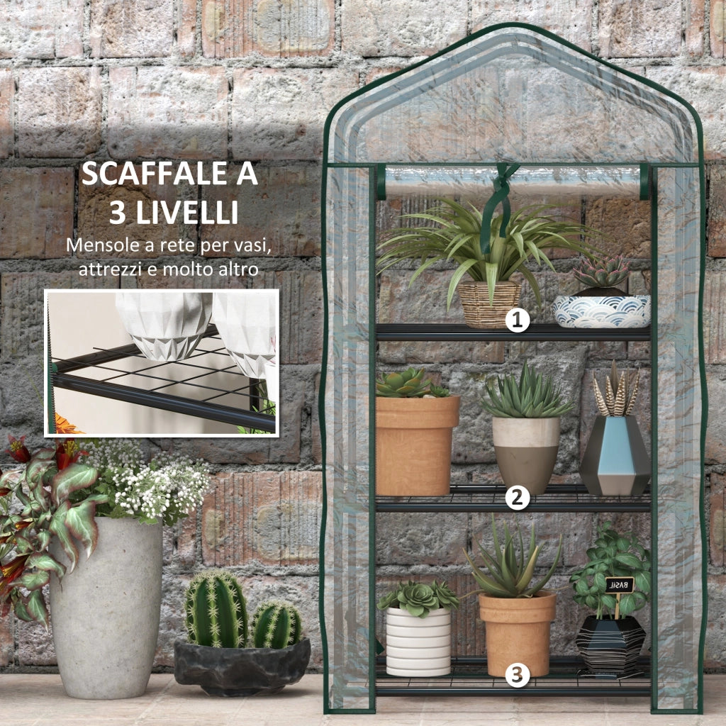 Mini Serra da Giardino ¨C zephmum ¨C Trasparente 59x39x127 cm