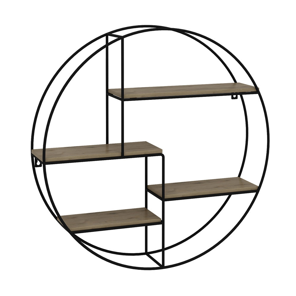 Vicco Libreria da parete Rovere 55 x 55 cm Rotondo