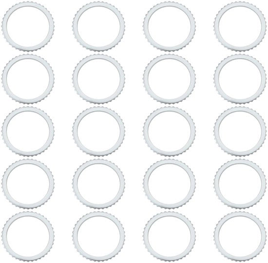 Lama circolare per sega circolare - Riduzione anello - Per lame circolari - 25,4x20x1mm - 20 pezzi - Adatto per lavorazione del legno - Argento
