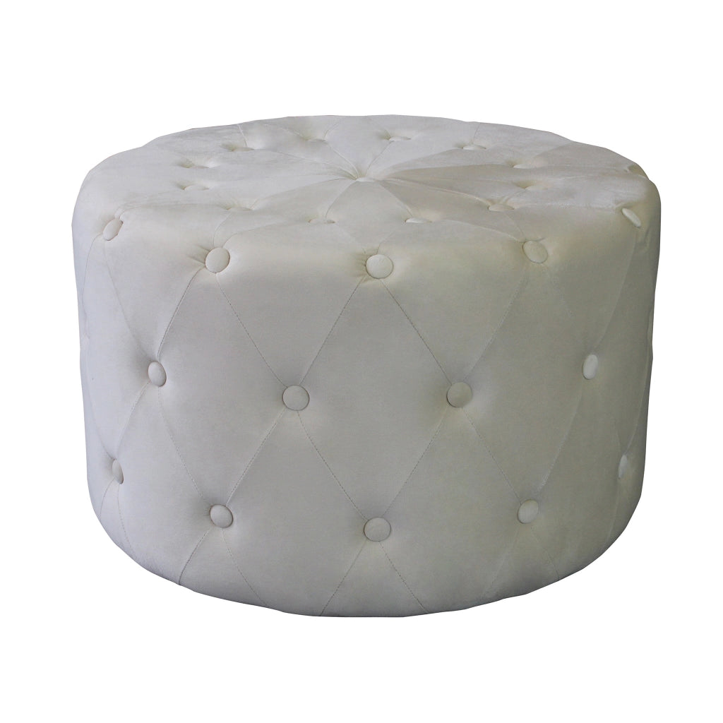 Pouf contenitore rotondo in velluto -  PASCAL