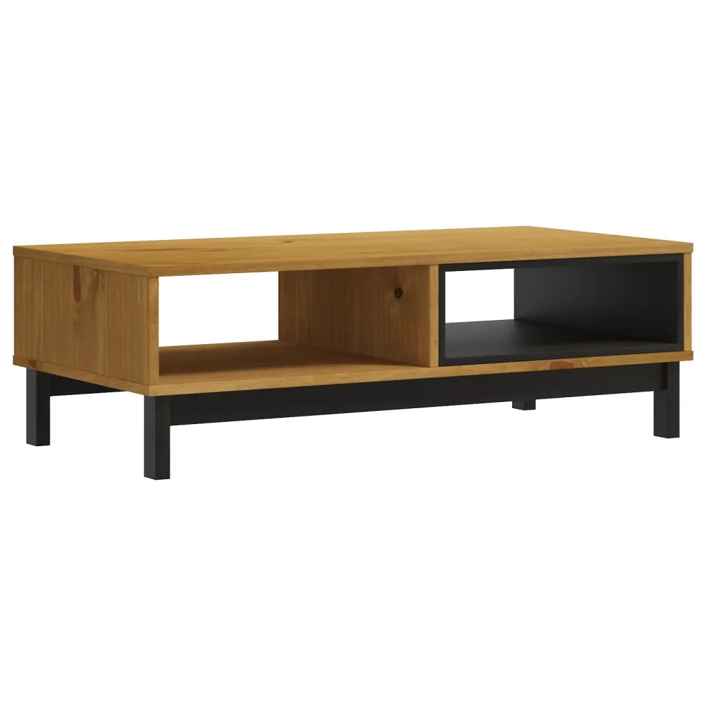 Tavolino da Salotto-Tavolino da soggiorno FLAM 100x50x32,5 cm Legno Massello di Pino