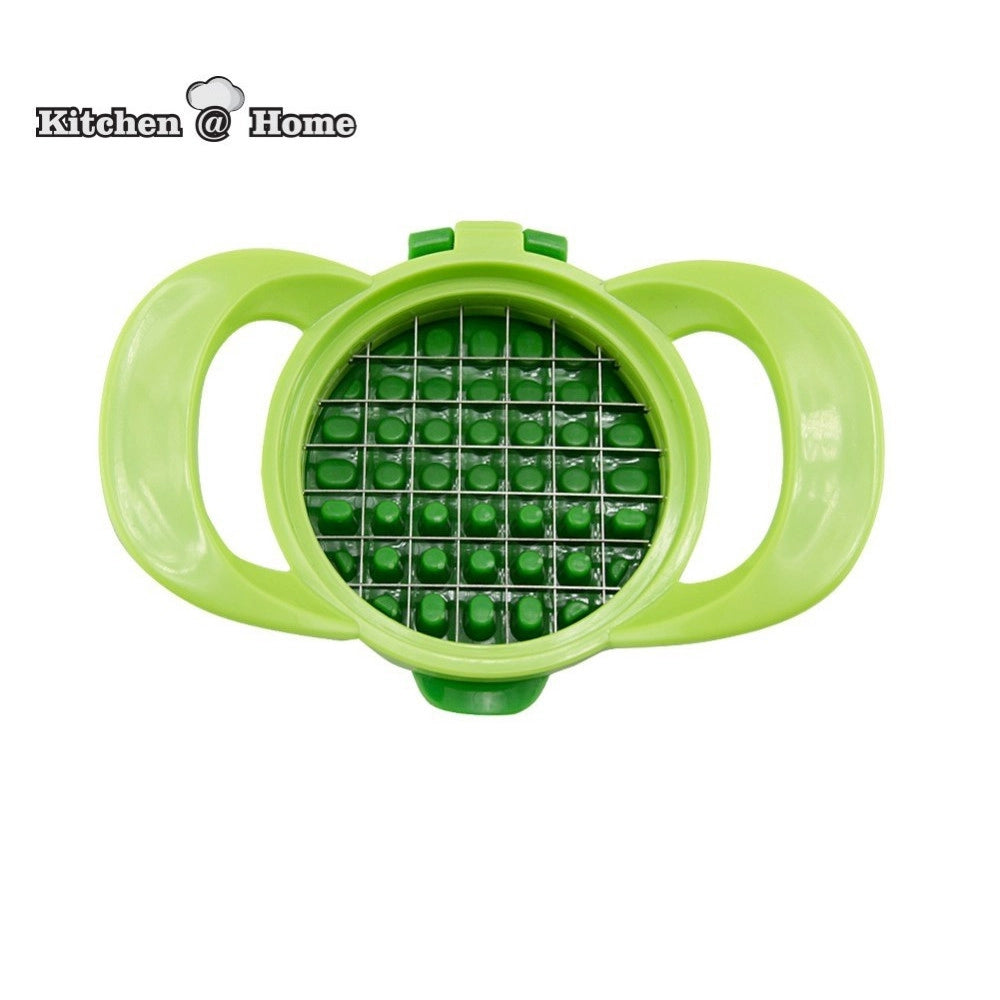 Trade Shop - Affetta Verdure Chopper Trita Sminuzza Frutta Con Recipiente In Vetro Slice Dice -