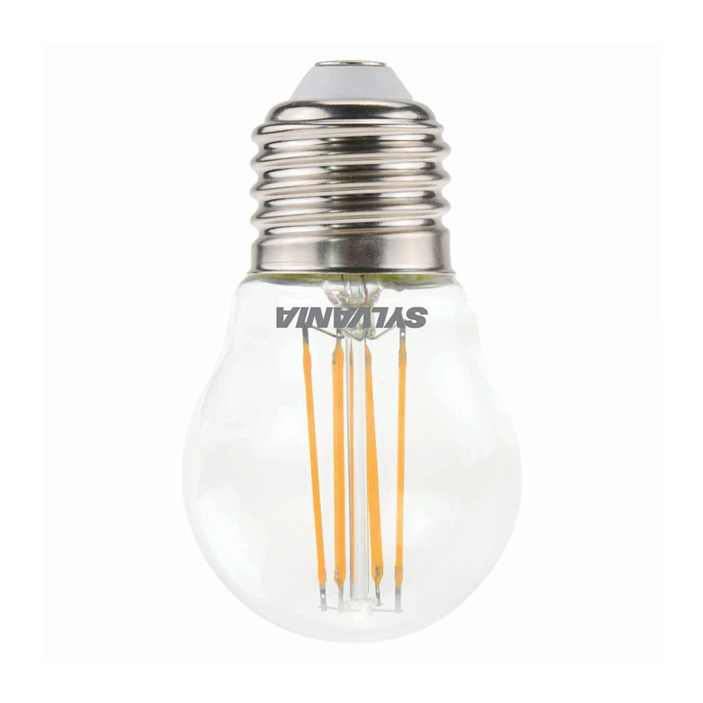 Lampadina LED a Filamento 4.5W 470lm Attacco E27 Dimmerabile V5 Formato Sfera Retrò Trasparente Sylvania