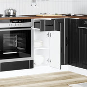 Base da Cucina Lucca Nero in Legno Multistrato 853698