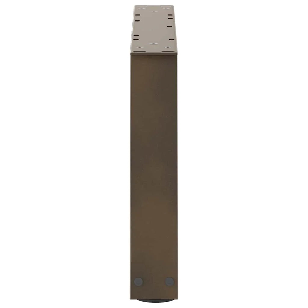 Set di 2 gambe per tavolino a forma di V 50 x 30 cm funzionali ed esteticamente gradevoli design moderno in acciaio naturale 02_0056827