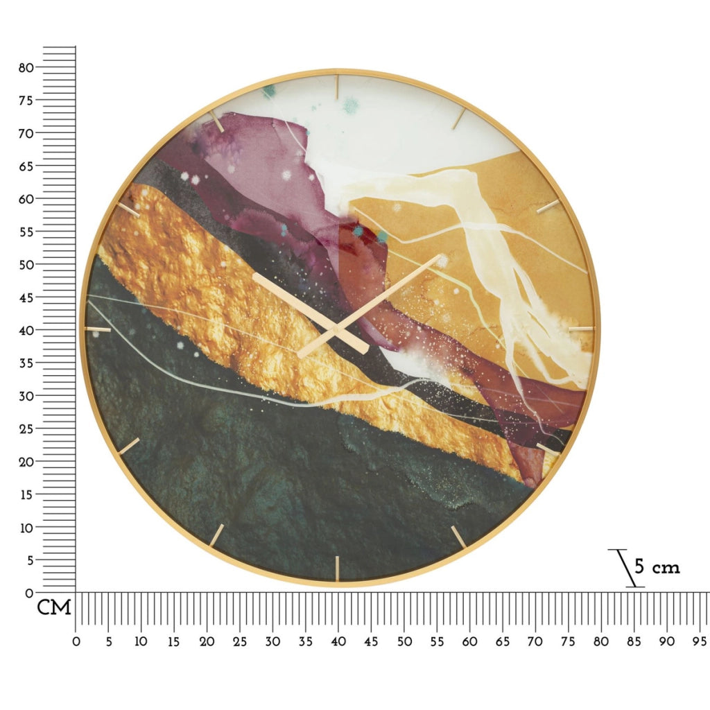 Orologio da Parete VKH286, Multicolore, MDF, 5x5x80 cm