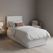 Accu, Letto Singolo Sfoderabile Made in Italy, Bianco