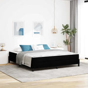 vidaXL Letto a molle con materasso Nero 180 x 200 cm Tessuto
