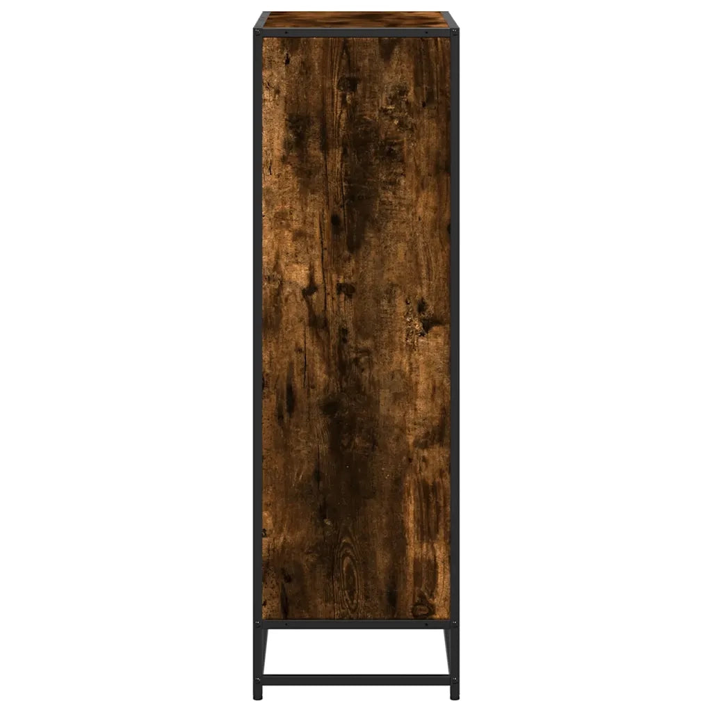 Libreria Rovere Fumo 65,5x33x107,5 cm in Legno Multistrato