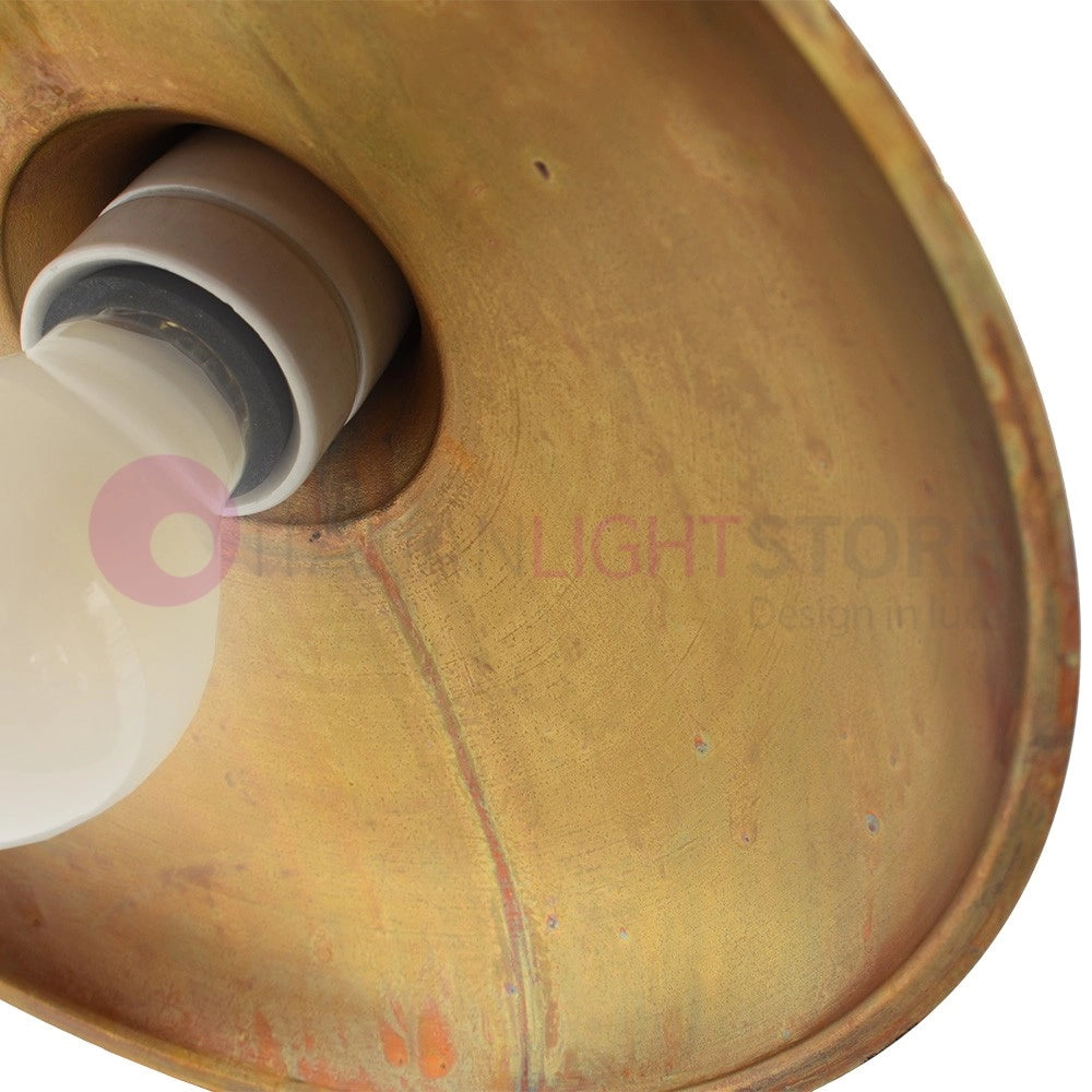 NIKE ANTRACITE Lampada a Sospensione con piatto in ottone anticato