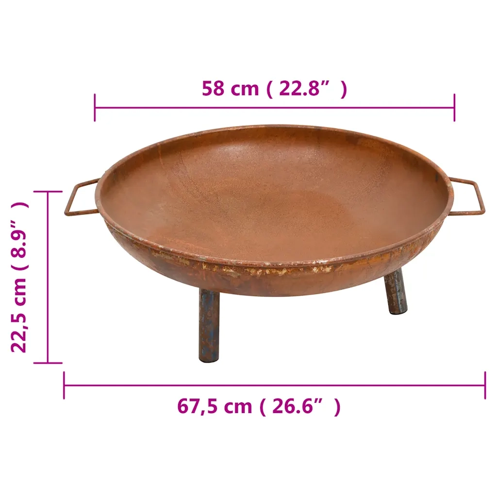 Braciere 67,5x58x22,5 cm in Acciaio CFW9552519