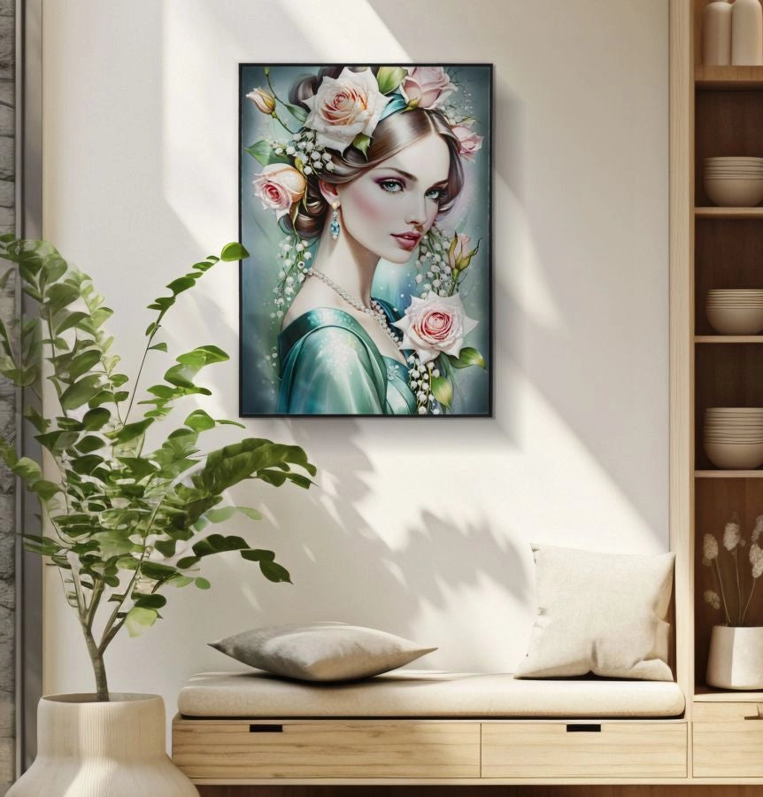 Dipinto Su Tela Laccato Fantasy C/Cornice A 72X4X102