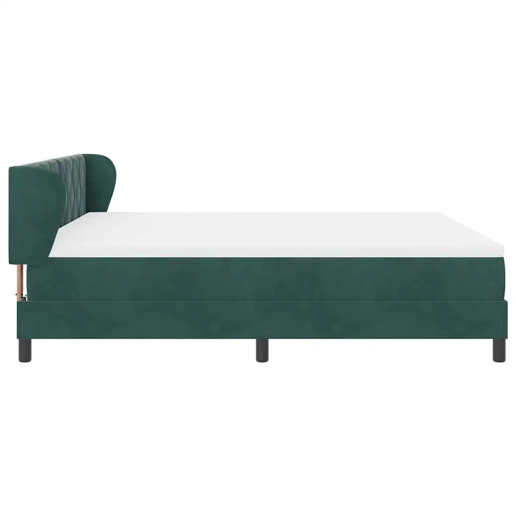 Letto a molle con testiera Verde scuro 180 x 200 cm Velluto 3340457