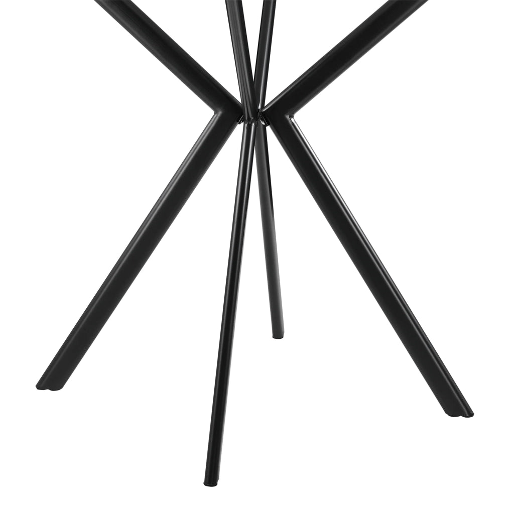 Tavolo da pranzo/cucina per 2 persone MDF e metallo 60 cm x 60 cm nero 03_0004116