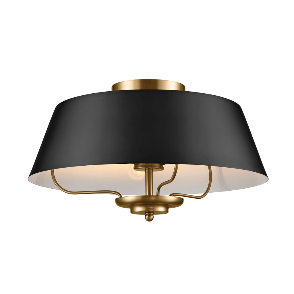 Lampada a sospensione Luella Kichler nero/ottone Ø41 3xE14