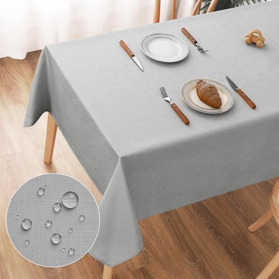 Tavolo Copri 100x140cm, Telaio in Tela Luminoso, Copri Tavolo Lavabile, Realizzato in Poliester Impermeabile con Effetto Lotus, Resistente ai Marcature per Soggiorno, Cucina, Terrazza, Giardino