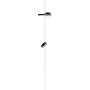 Zafferano Super O Lampada a led sospesa Nera ricaricabile e dimmerabile - 2 Moduli  Luce