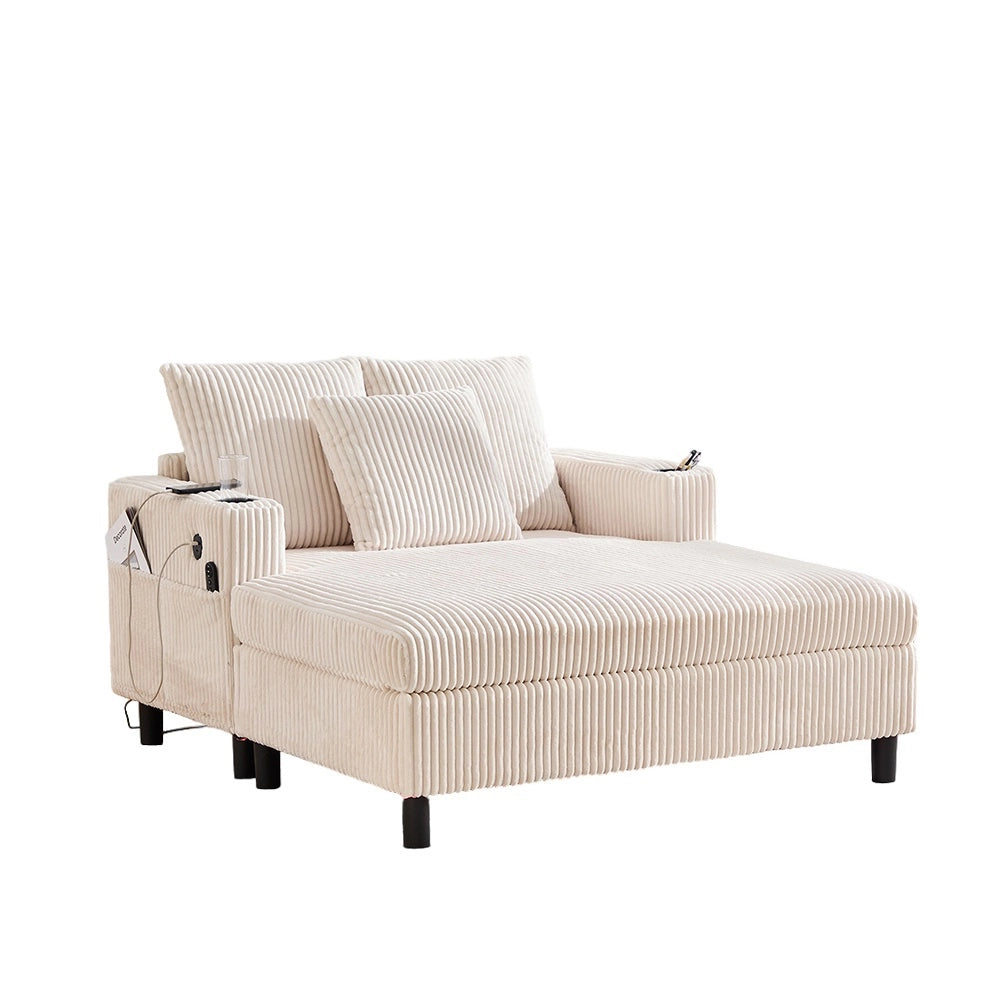 Poltrona letto con porta bicchieri e USB - Xylo - Illuminazione LED integrata