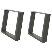 Gambe per Tavolino da Caffè a Forma di U 2 pz Antracite 60x(42-43) cm Acciaio 4012770
