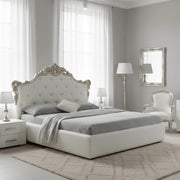 Letto matrimoniale con contenitore Savoia colore bianco