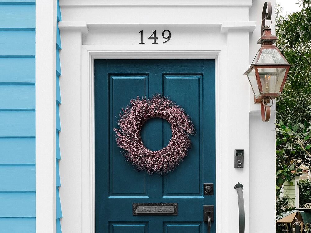 Ghirlanda Porta Rosa Fatto A Mano Decorativo Fiore Artificiale Rotondo 50 cm Tavolo Decorazione Parete Stile Rustico Tradizionale