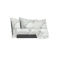 Set Lenzuola Singolo Sopra Sotto e Federe in Microfibra Marble