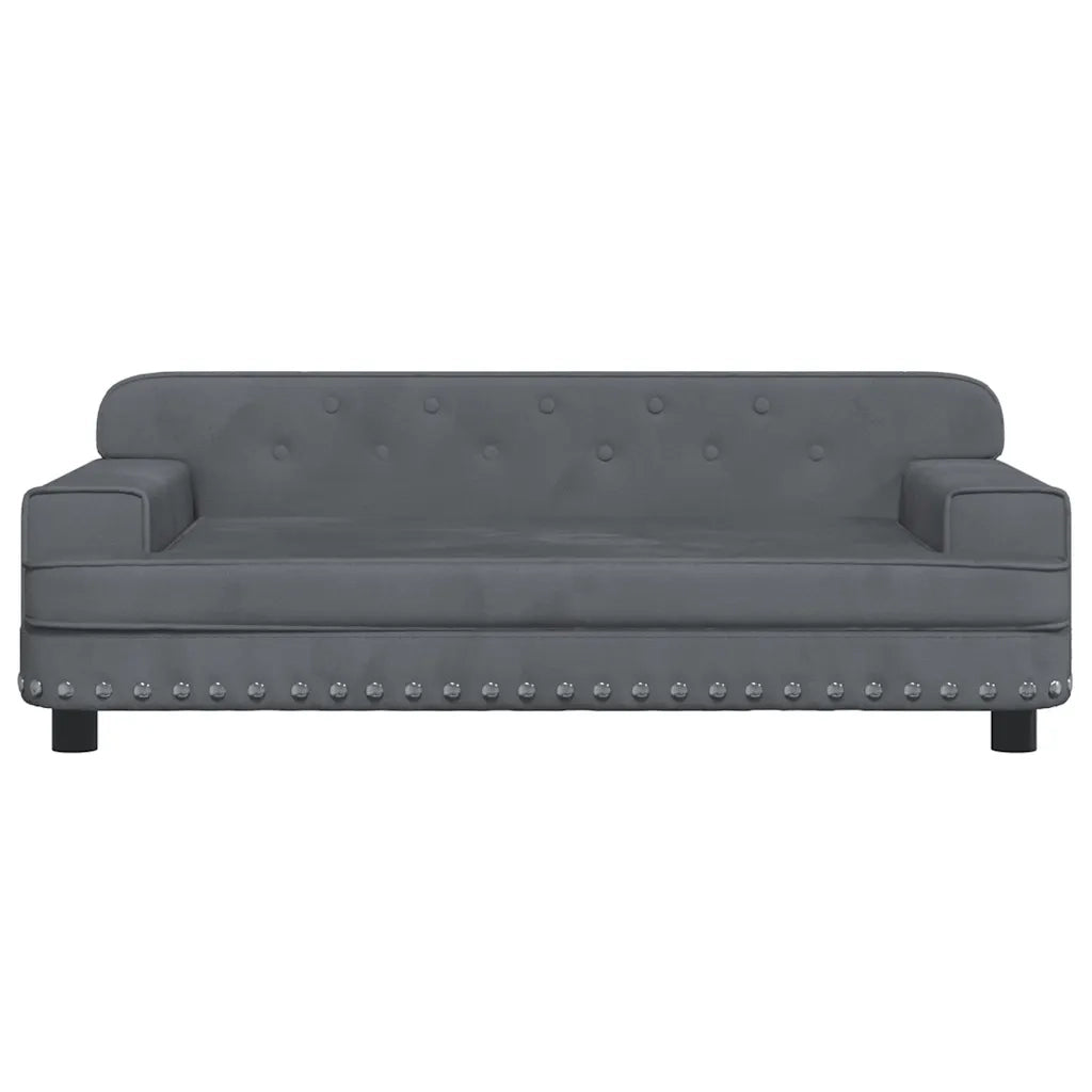 Lettino per Cani Grigio Scuro 90x53x30 cm in Velluto CFW8482373