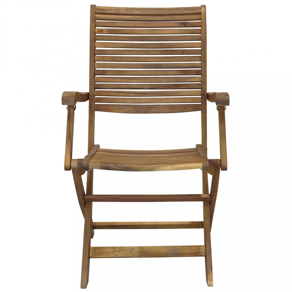 Sedia da Giardino Riviera con Braccioli 55x64x94 h cm in Legno Marrone