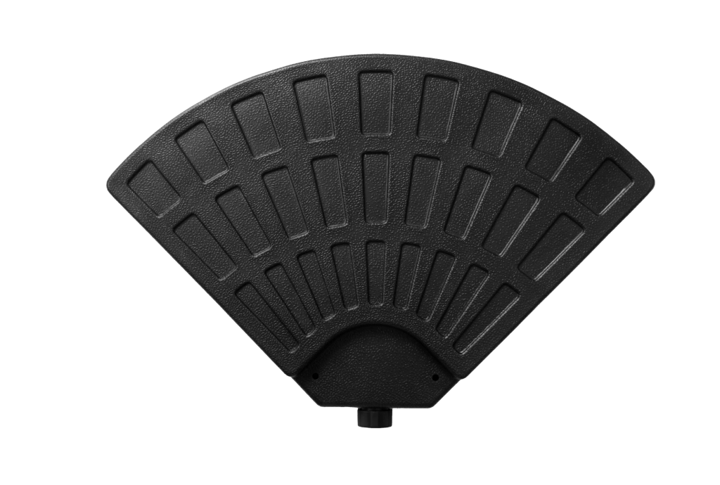 Base zavorrabile per ombrellone a sbalzo; 4 piastre; plastica nera; 51 x 50;5 x 33 cm