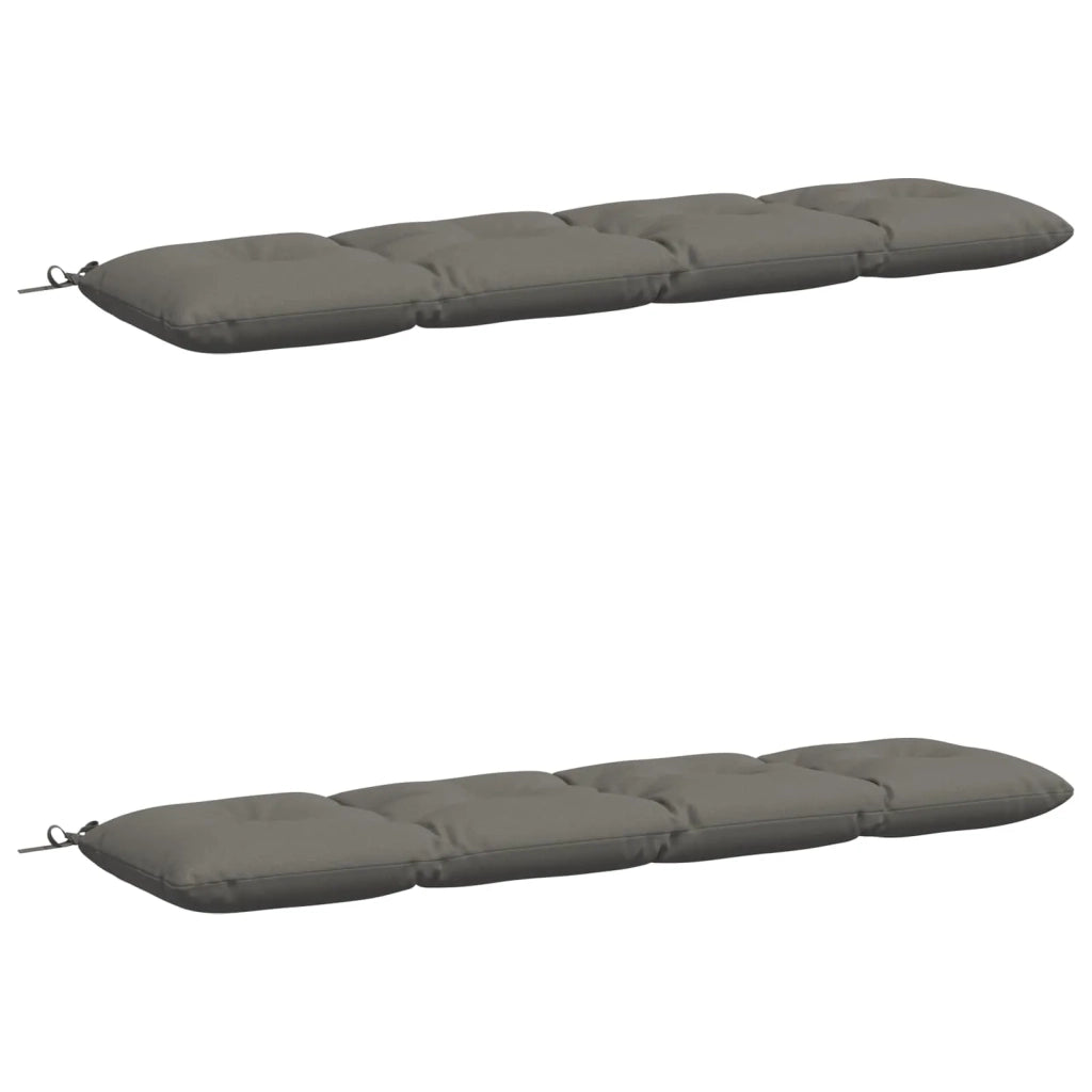 Cuscini per Panchina a 2 Pezzi VIANEN 100% Poliestere Grigio 952987