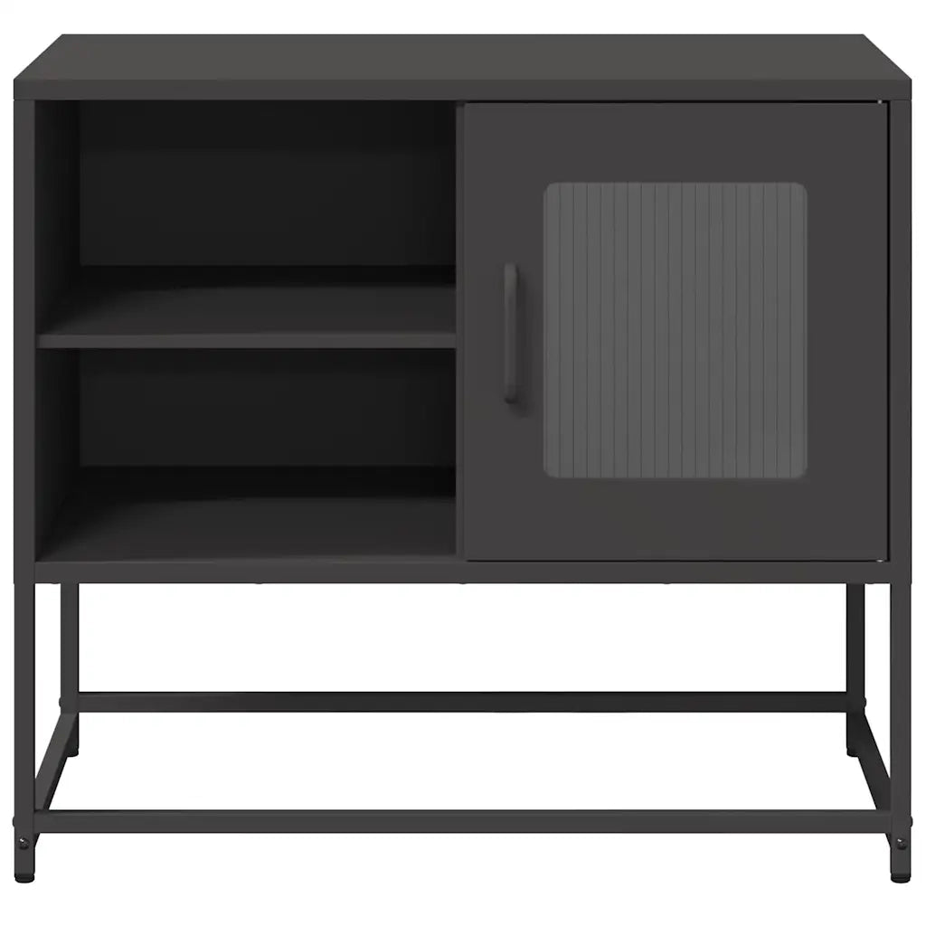 Mobile TV | Armadietto TV | Mobile Porta TV Nero 68x39x60,5 cm in Acciaio