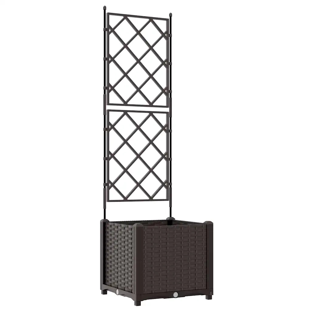 Vaso da giardino Marrone 40 x 40 x 143 cm Plastica 42002813