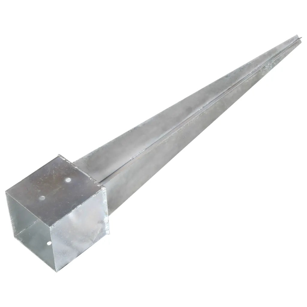 Picchetti di Terra 6 pz Argento 14x14x91 cm in Acciaio Zincato 145428