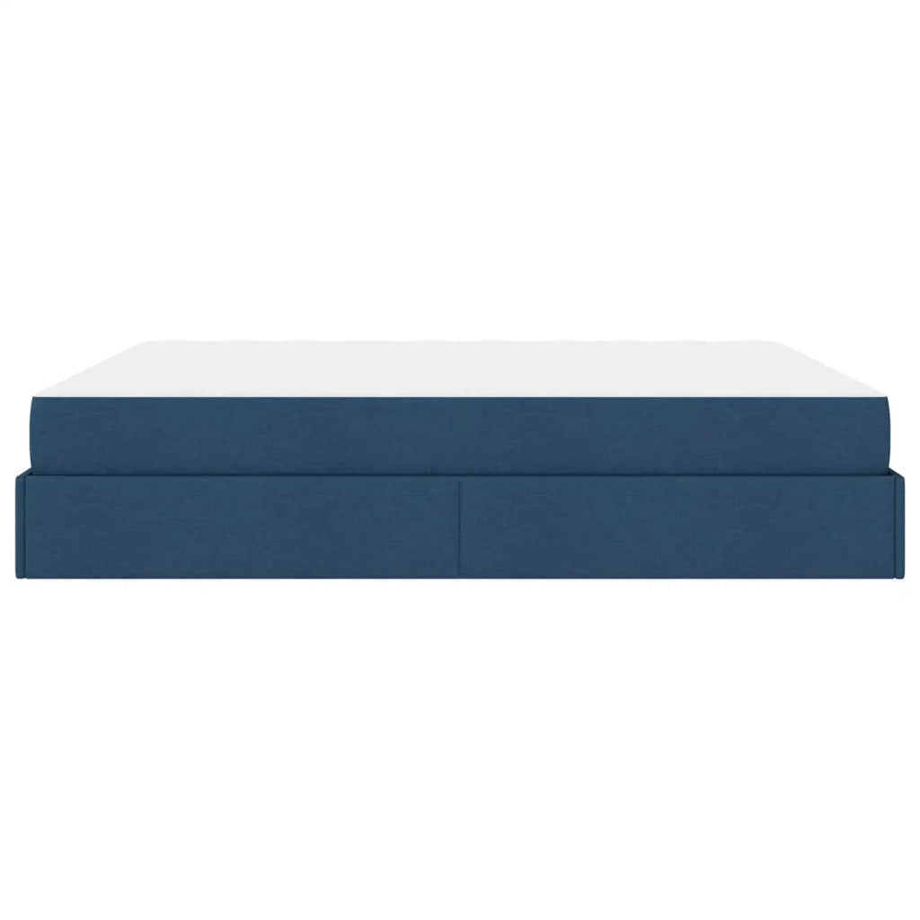 Struttura letto con materasso con materasso 2 pcs Blu Tessuto