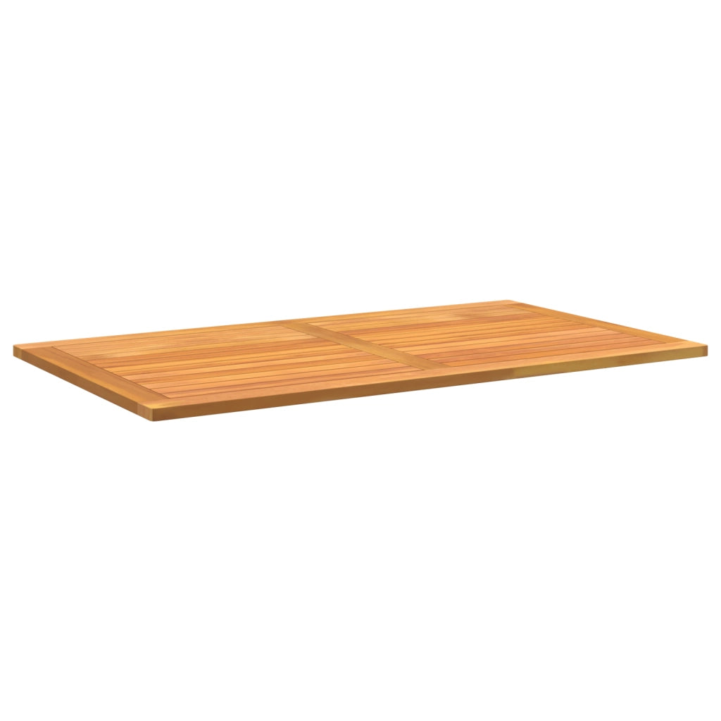 Piano Tavolo 120x70x2,2 cm Rettangolare in Legno Massello di Acacia