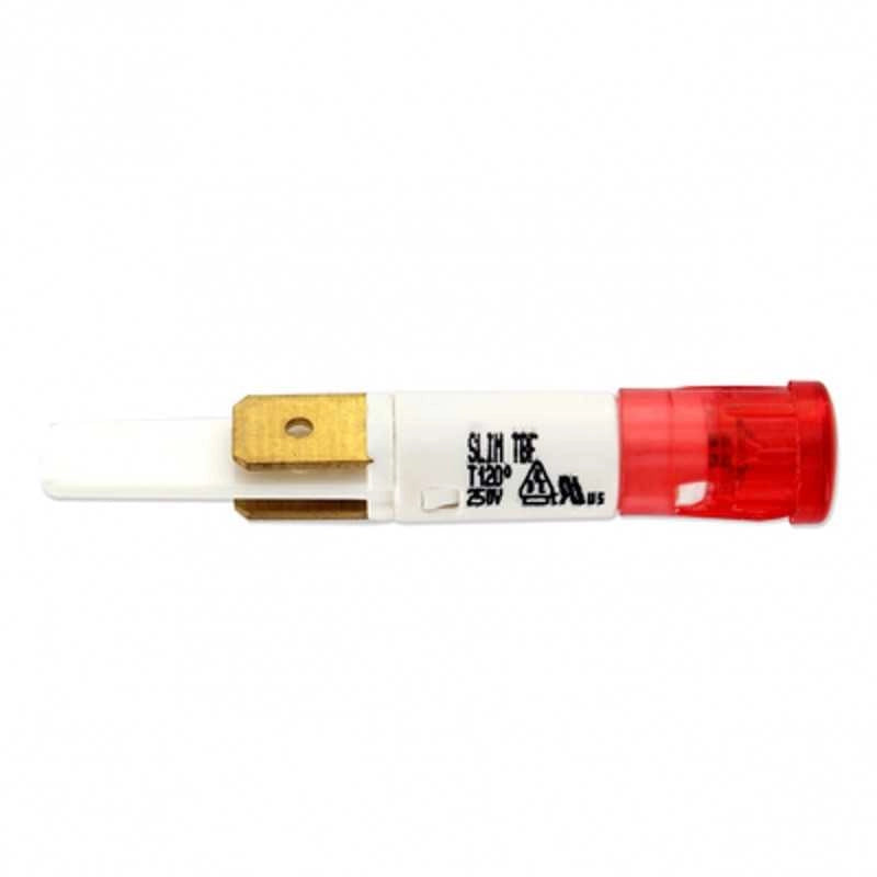 SPIA LUMINOSA 220V TONDA 9mm 2 contatti VARI USI UNIVERSALE LUCE ROSSO - UNIVERSALE