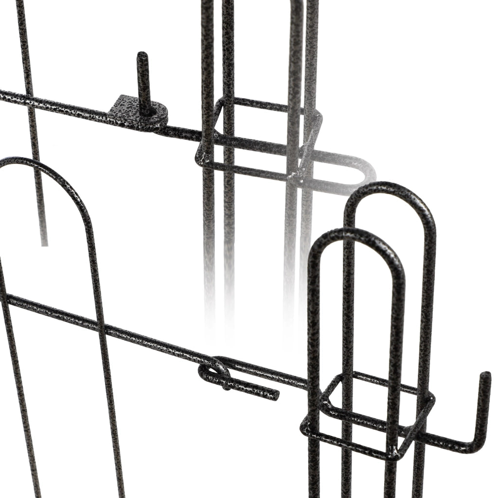 Cancello da giardino KADAX, pannello in metallo per recinzione con pali 93x72cm