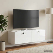 Mobile Porta TV da Muro 98 x 31 x 30 cm Bianco Lucido 899239