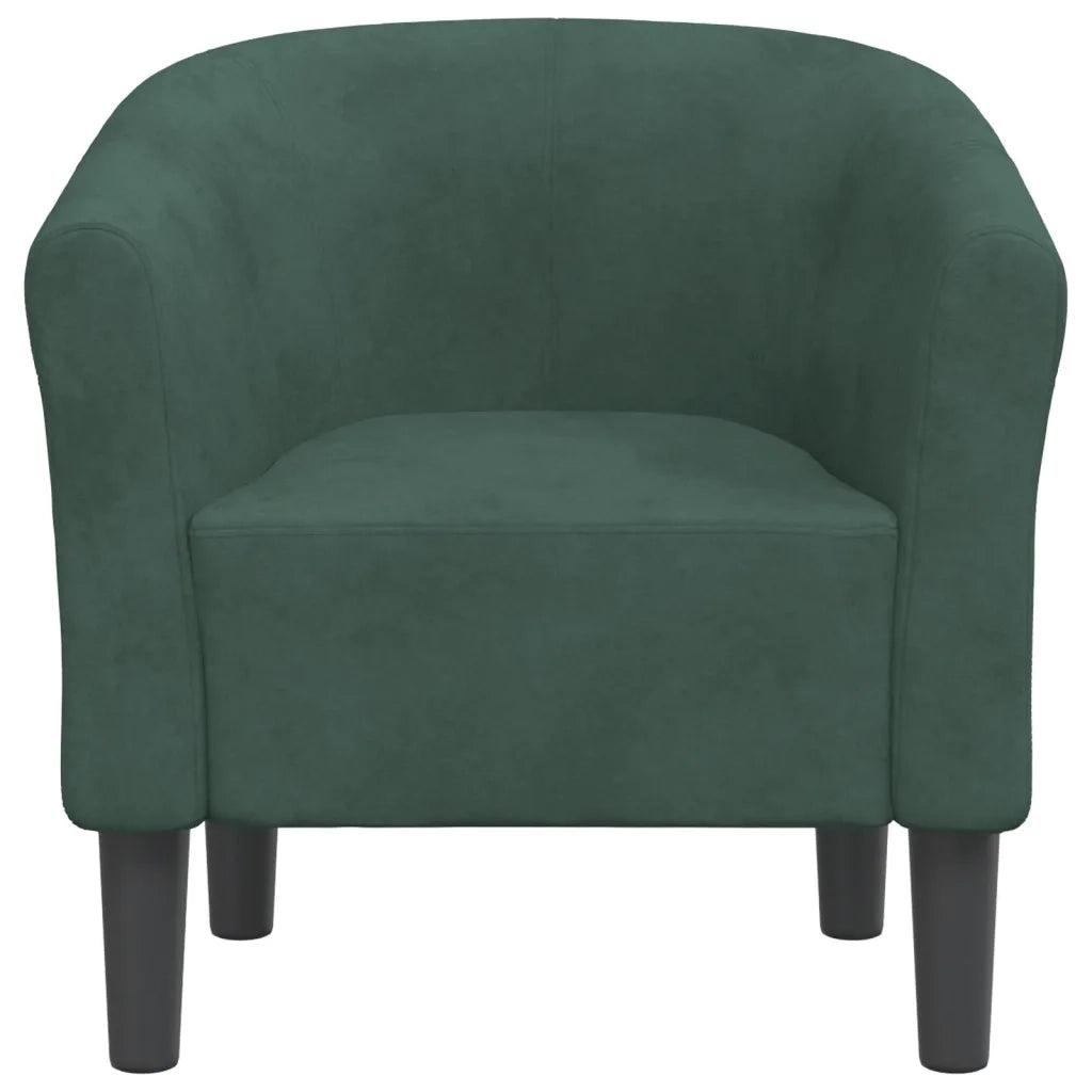 Poltrona Cabriolet Verde Scuro in Velluto 356444