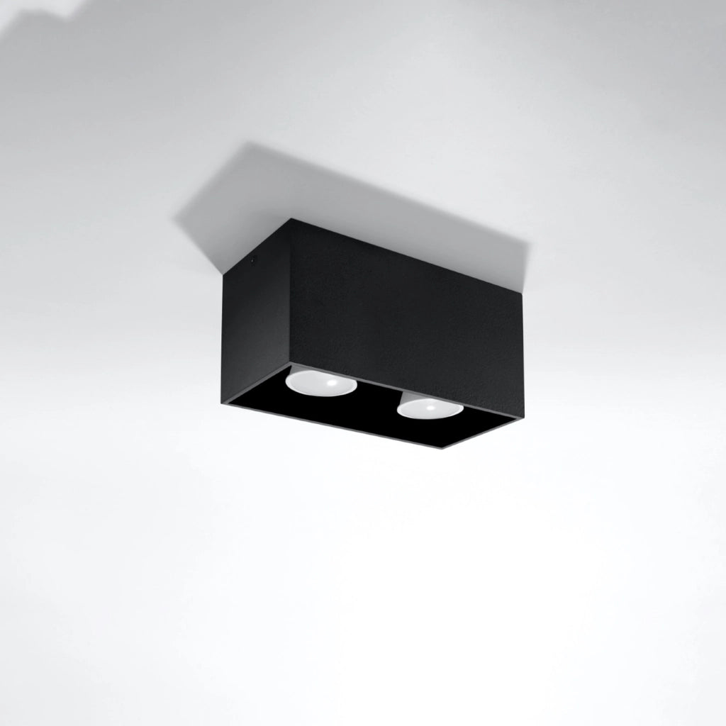 Faretto soffitto Tetris Maxi Pure Lume nero 2xGU10