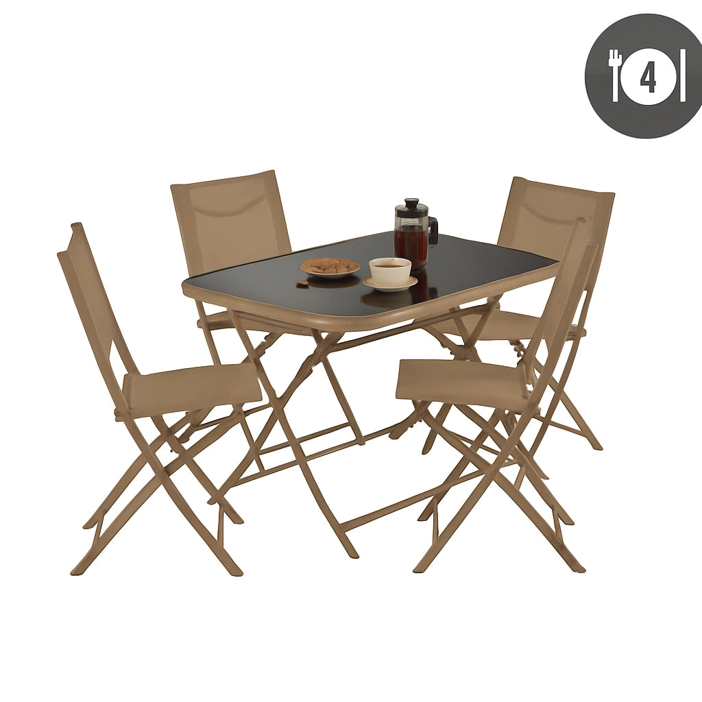 TAVOLO 120CM C/4 SEDIE 41X50X80 2X1TXT B
