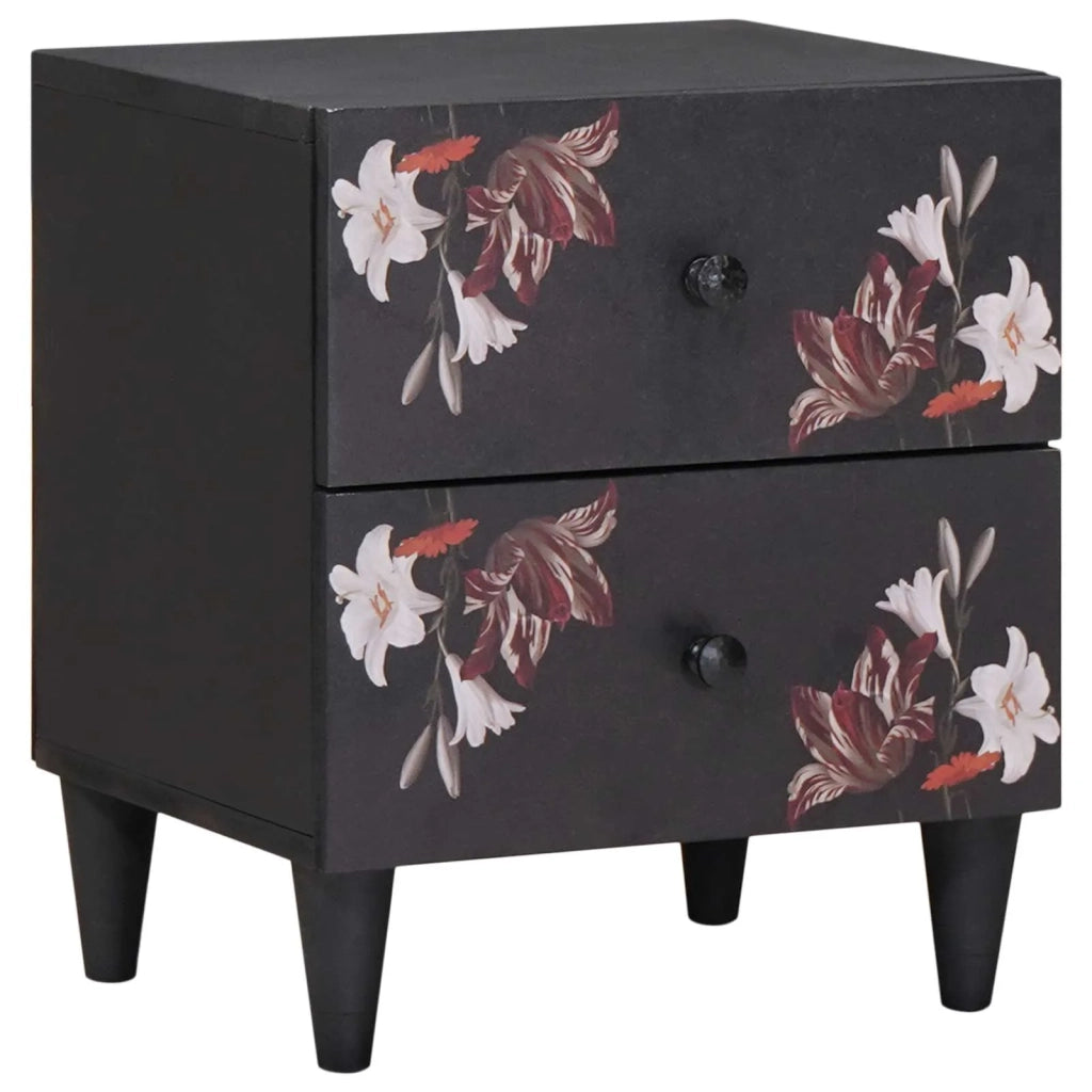 Comodino | Armadio da Notte | Mobiletto da notte Marrone 40 x 33,5 x 46 cm Legno di mango massello