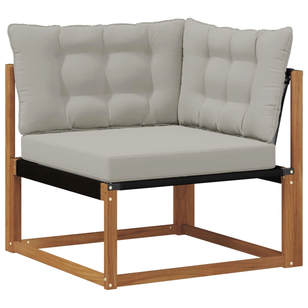 Set di divani da esterno 5 pcs Grigio Naturale e Chiaro 3369446