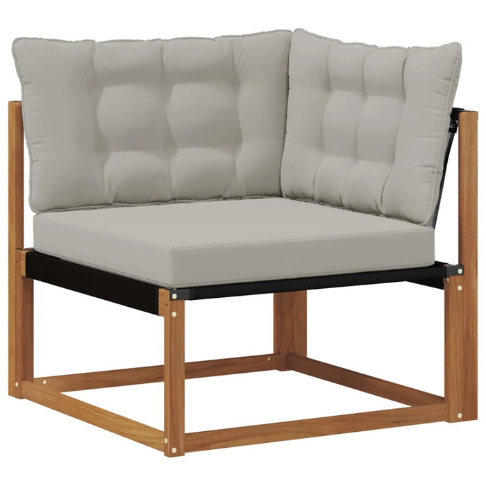 Set di divani da esterno 5 pcs Grigio Naturale e Chiaro 3369446