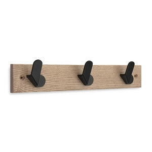 APPENDIABITI IN LEGNO  INOFIX 3 POSTI NERO- 1,0 pz
