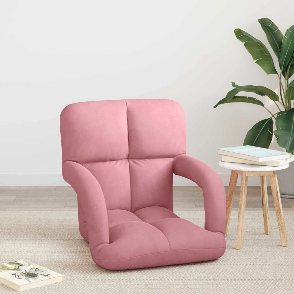 Sedia da Pavimento Rosa 58 x 62 x 58 cm Velluto 42028136