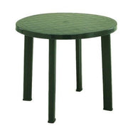 Trade Shop - Tavolo Da Giardino Rotondo Verde In Plastica ø 90 Cm Resistente Arredo Esterno 019733 -